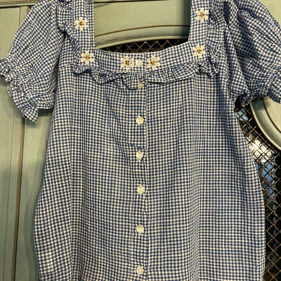 Blossom short set -Blue gingham size 8 in girls - Picture 2 of 6